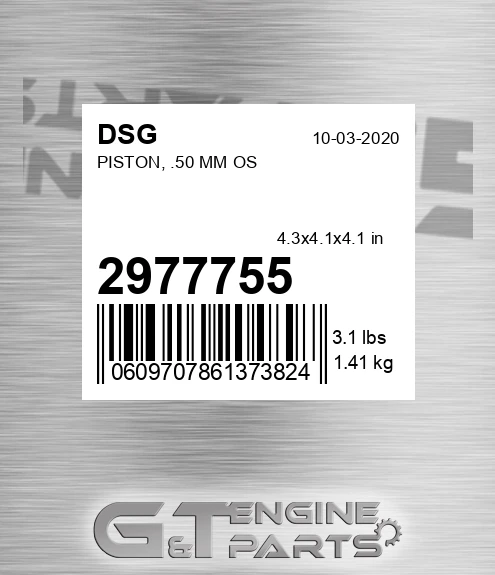 2977755 DSG Piston, .50 Mm Os