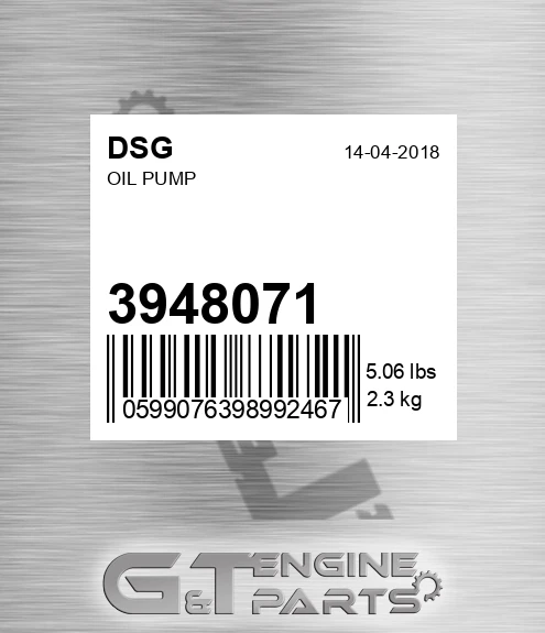 3948071 DSG Oil Pump