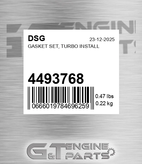 4493768 Gasket Set, Turbo Install