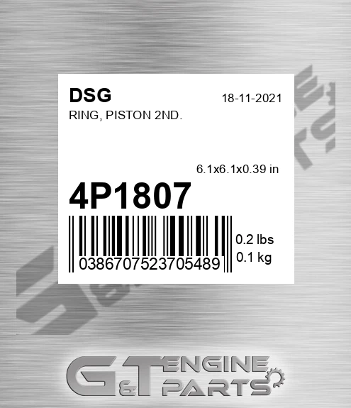 4P1807 Ring, Piston 2nd.