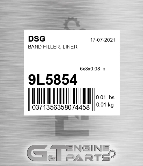 9L5854 Band Filler, Liner