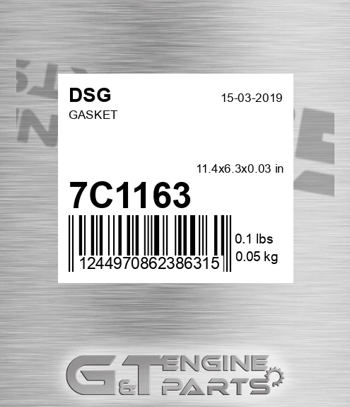 7C1163 DSG Gasket