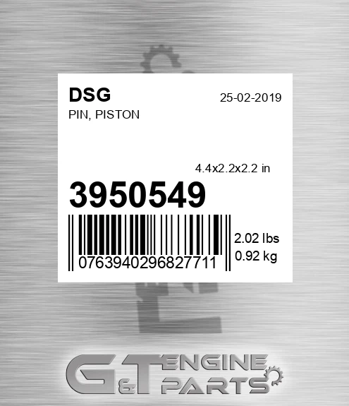 3950549 Pin, Piston