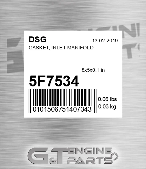 5F7534 Gasket, Inlet Manifold