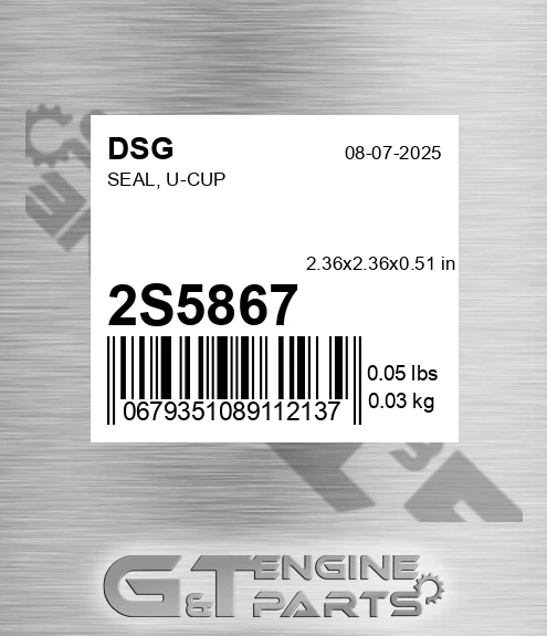 2S5867 Seal, U-cup