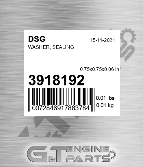 3918192 Washer, Sealing