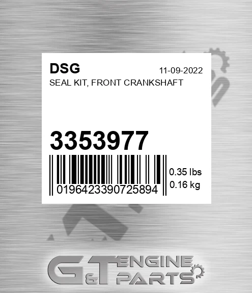 3353977 Seal Kit, Front Crankshaft