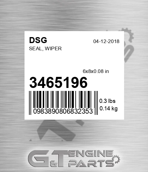 3465196 Seal, Wiper