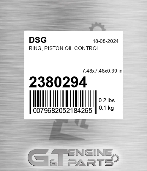 2380294 Ring, Piston Oil Control