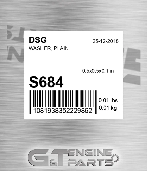 S684 DSG Washer, Plain