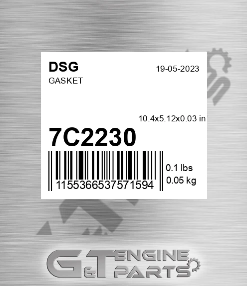 7C2230 DSG Gasket