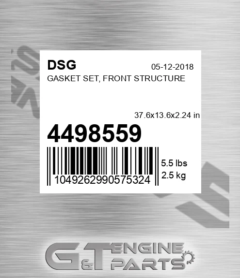 4498559 Gasket Set, Front Structure