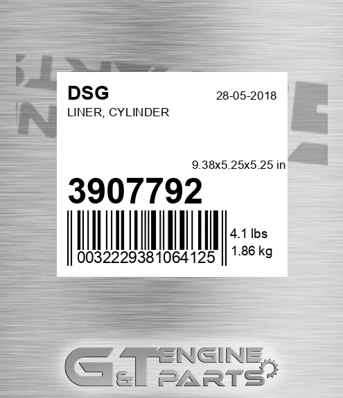 3907792 Liner, Cylinder