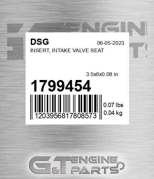 1799454 Insert, Intake Valve Seat