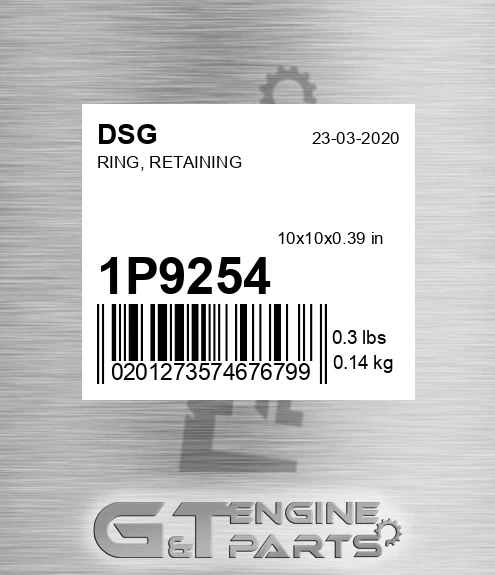 1P9254 Ring, Retaining