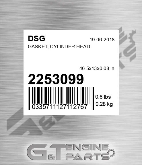 2253099 Gasket, Cylinder Head