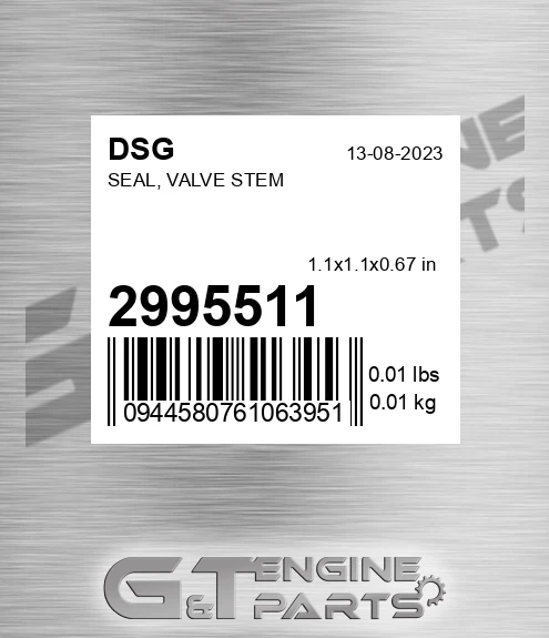 2995511 DSG Seal, Valve Stem