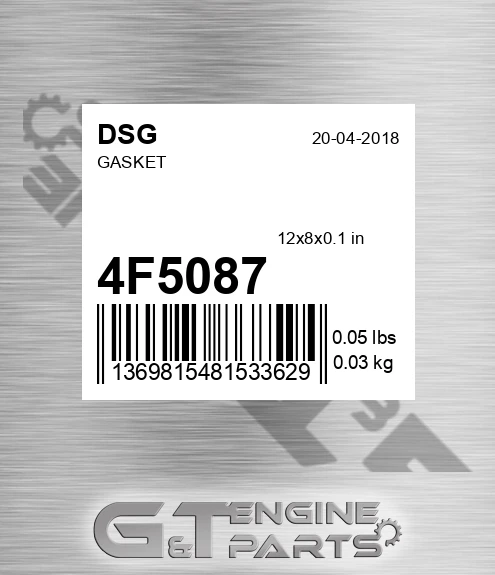 4F5087 DSG Gasket