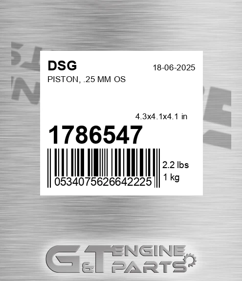 1786547 Piston, .25 Mm Os
