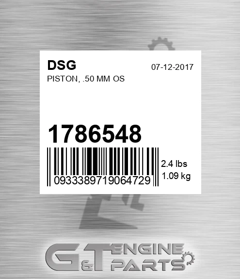 1786548 Piston, .50 Mm Os