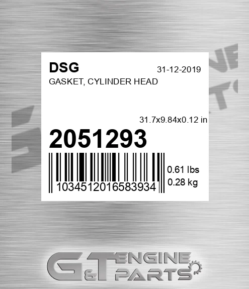 2051293 Gasket, Cylinder Head