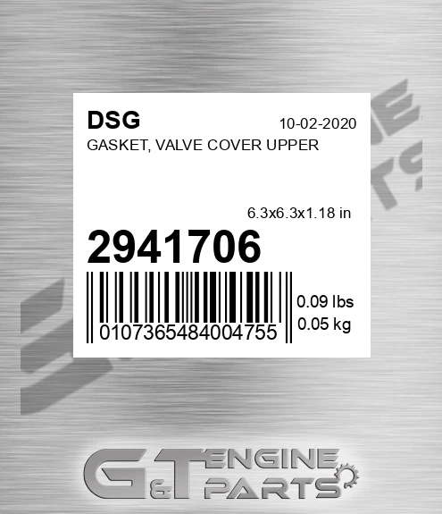 2941706 Gasket, Valve Cover Upper