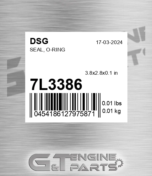 7L3386 Seal, O-ring