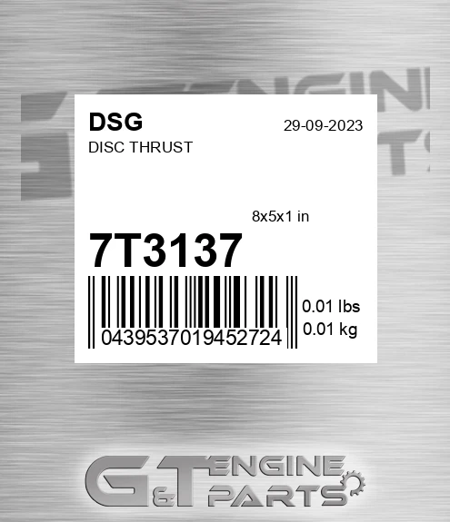 7T3137 Disc Thrust