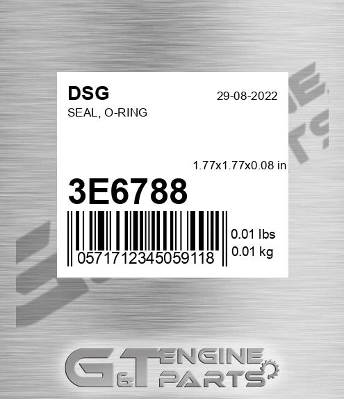 3E6788 DSG Seal, O-ring