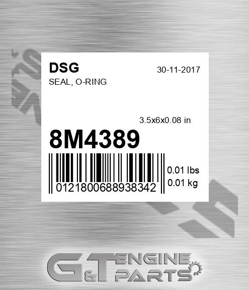 8M4389 DSG Seal, O-ring