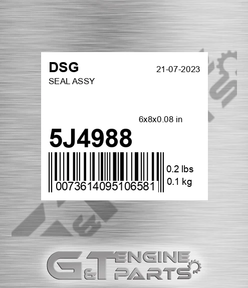 5J4988 DSG Seal Assy