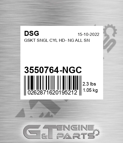 3550764-NGC Gskt Sngl Cyl Hd- Ng All Sn
