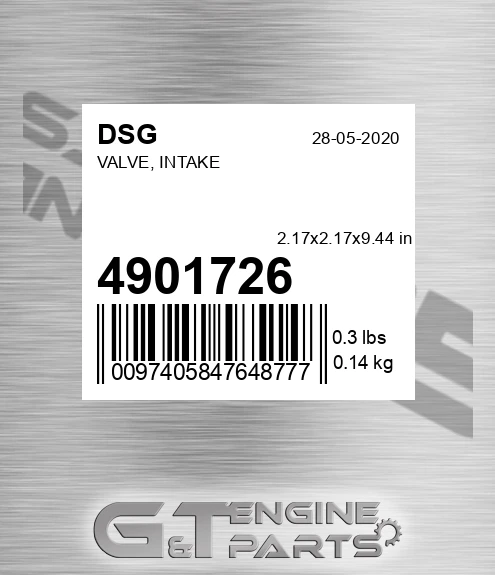 4901726 Valve, Intake