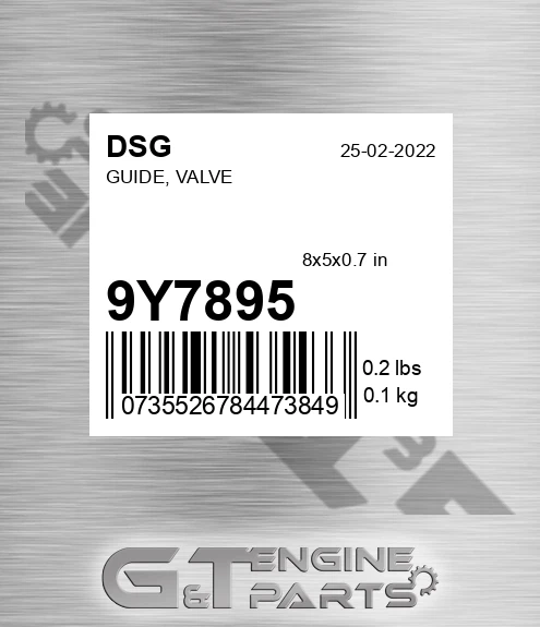 9Y7895 DSG Guide, Valve