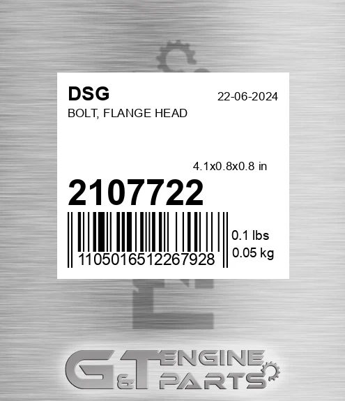 2107722 Bolt, Flange Head