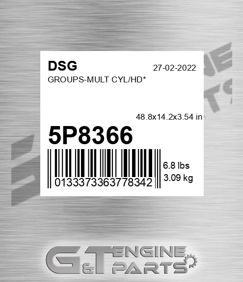 5P8366 DSG Groups-mult Cyl/hd*