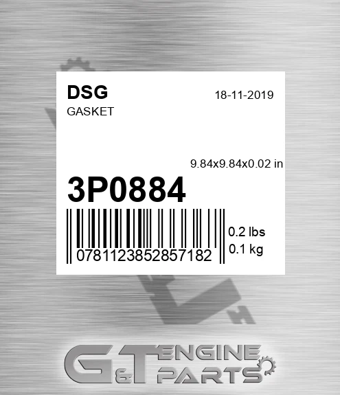 3P0884 DSG Gasket