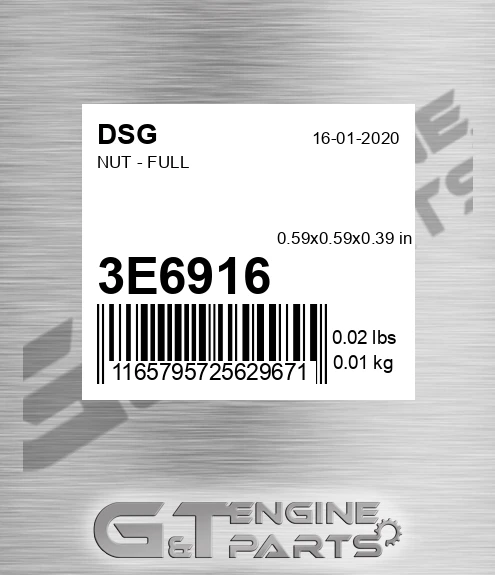 3E6916 Nut - Full