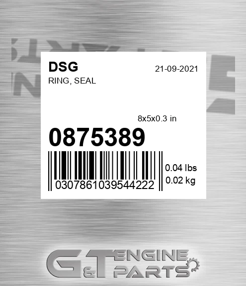 0875389 DSG Ring, Seal