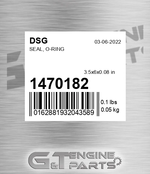 1470182 Seal, O-ring