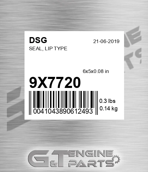 9X7720 Seal, Lip Type