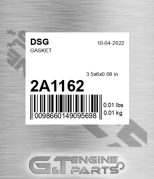 2A1162 DSG Gasket