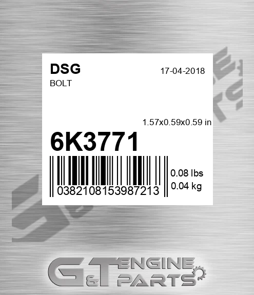 6K3771 Bolt
