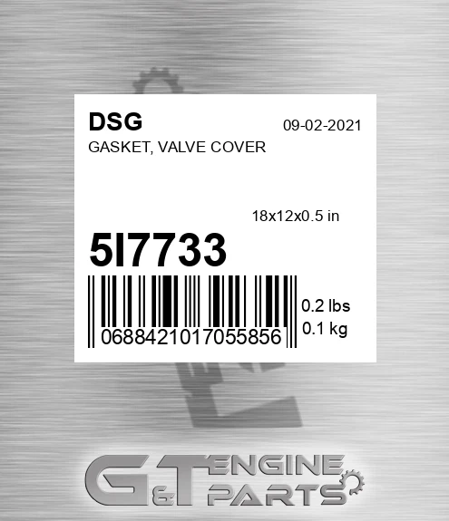 5I7733 DSG Gasket, Valve Cover