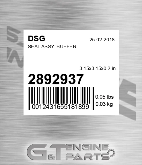 2892937 Seal Assy. Buffer
