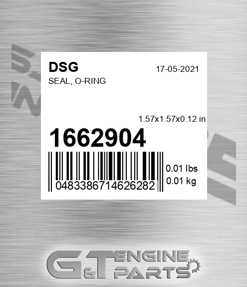 1662904 Seal, O-ring