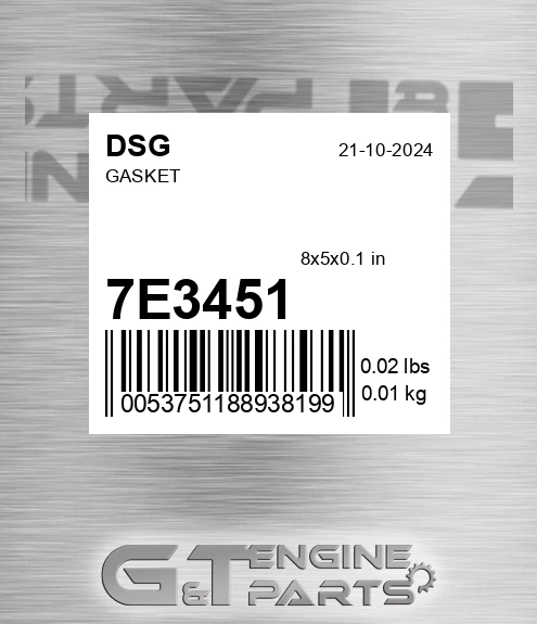 7E3451 Gasket
