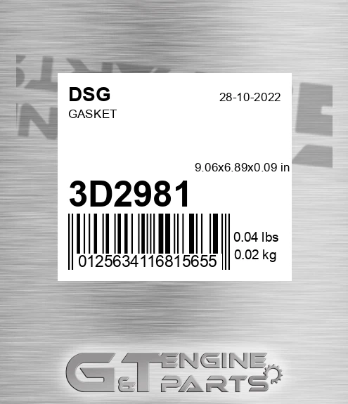 3D2981 Gasket