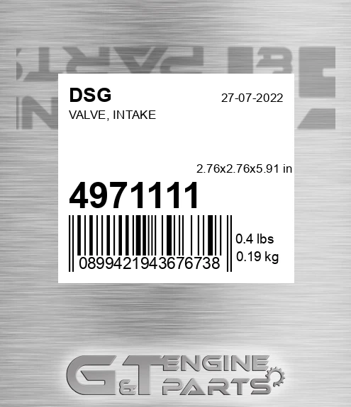 4971111 Valve, Intake