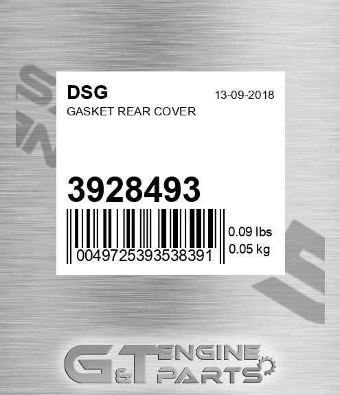 3928493 Gasket Rear Cover